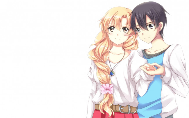 Обои картинки фото аниме, sword art online, девушка, фон, взгляд