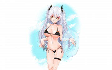 Картинка аниме unknown +другое+ взгляд девушка фон