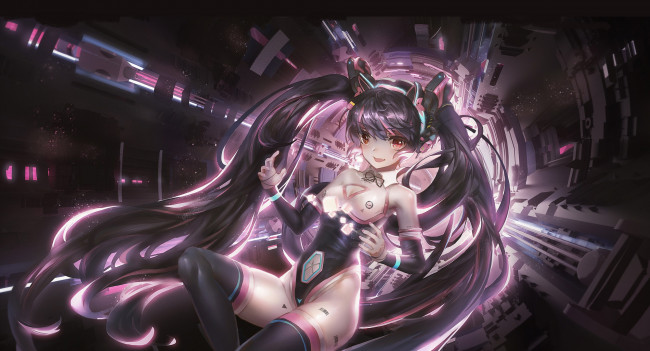 Обои картинки фото аниме, vocaloid, hatsune, miku