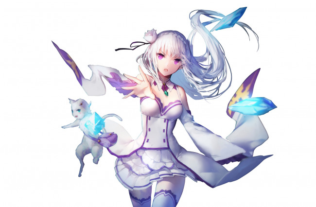 Обои картинки фото аниме, re,  zero kara hajimeru isekai seikatsu, emilia