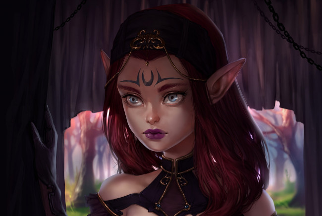 Обои картинки фото фэнтези, эльфы, девушка, камилла, ilse, harting, арт, camilla