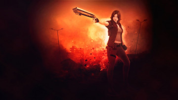 Картинка видео+игры resident+evil+6 обрез взгляд фон девушка
