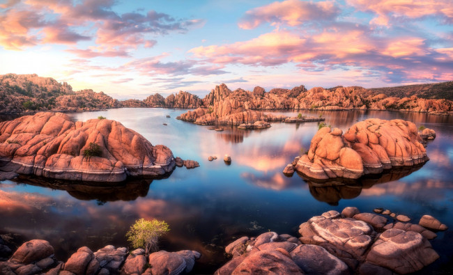 Обои картинки фото watson lake, prescott, arizona, природа, реки, озера, watson, lake