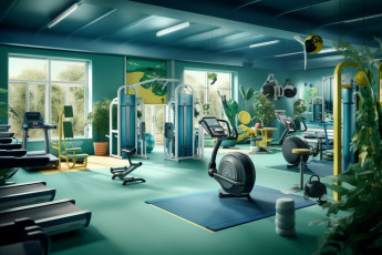 обоя 3д графика, спорт , sport, нейросети, графика, нейроарт, ai, art, нейронные, сети, рисунки, нейро, искусство, спортзал