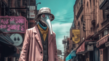 Картинка 3д+графика другое+ other нейросети графика нейроарт ai art нейронные сети рисунки нейро искусство чумная маска