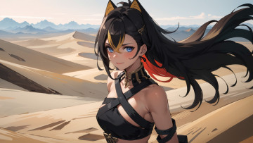 Картинка аниме пейзажи +природа нейросети графика нейроарт ai art нейронные сети рисунки нейро искусство девушка