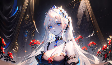 Картинка аниме unknown +другое+ нейросети графика нейроарт ai art нейронные сети рисунки нейро искусство девушка