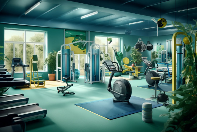 Обои картинки фото 3д графика, спорт , sport, нейросети, графика, нейроарт, ai, art, нейронные, сети, рисунки, нейро, искусство, спортзал