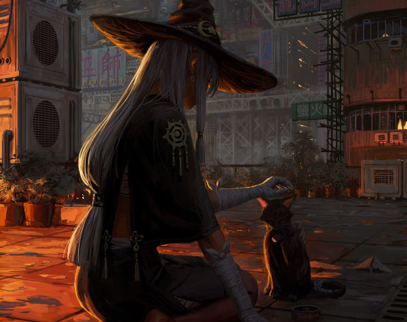 Обои картинки фото фэнтези, _guweiz, девушка