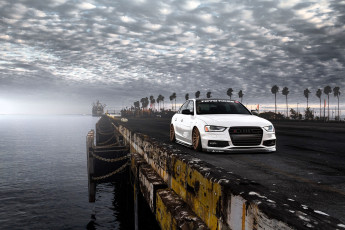 Картинка audi+rs4 автомобили audi белый набережная