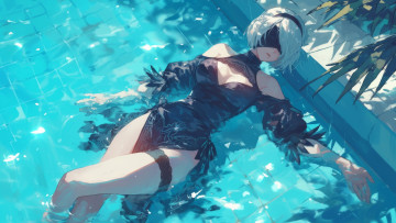 обоя видео игры, nier,  automata, automata, 2b