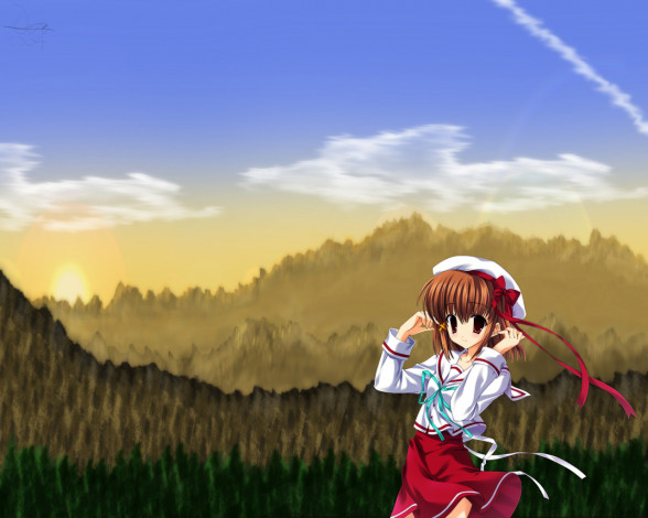 Обои картинки фото аниме, gift, eternal, rainbow