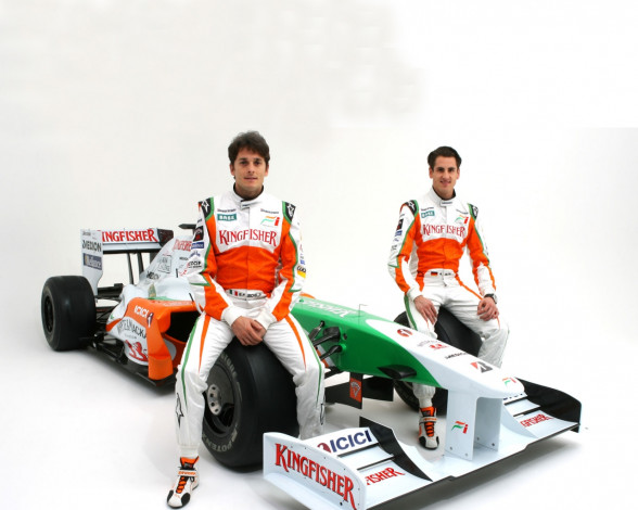 Обои картинки фото f1, forceindia, vjm02, 2009, спорт, формула