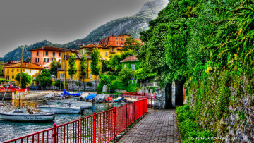 Картинка varenna harbor города улицы площади набережные