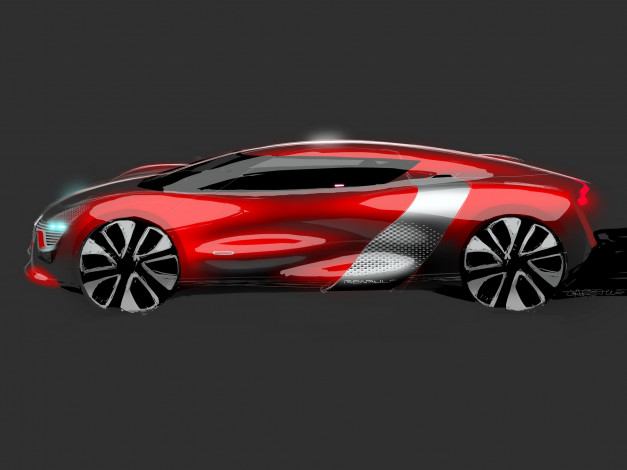 Обои картинки фото renault, dezir, concept, 2010, автомобили, рисованные