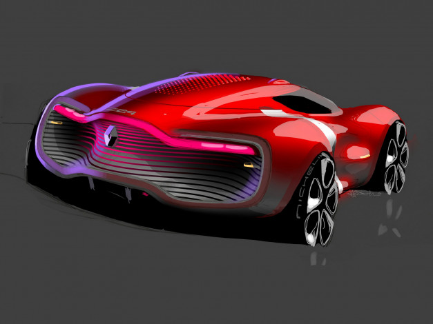 Обои картинки фото renault, dezir, concept, 2010, автомобили, рисованные