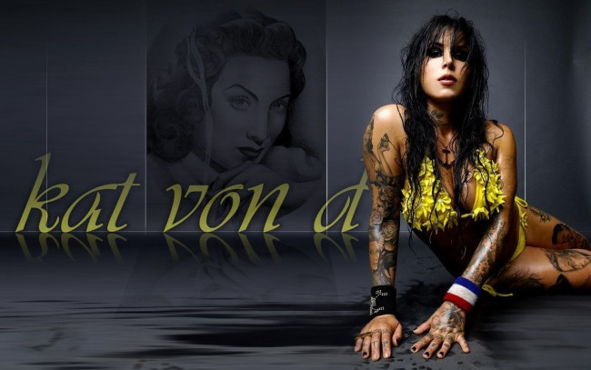 Обои картинки фото Katherine von Drachenberg Kat Von D, kat, , девушки