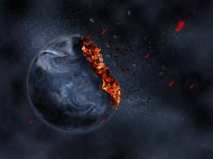 Картинка космос арт взрыв планета