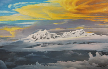 Картинка рисованные природа горы