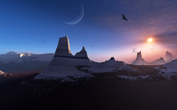 Картинка 3д графика nature landscape природа