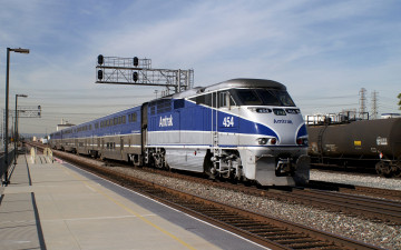Картинка amtrack техника поезда станция сша состав