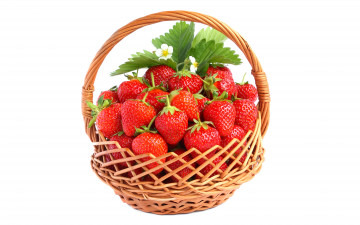 Картинка еда клубника земляника корзинка ягоды