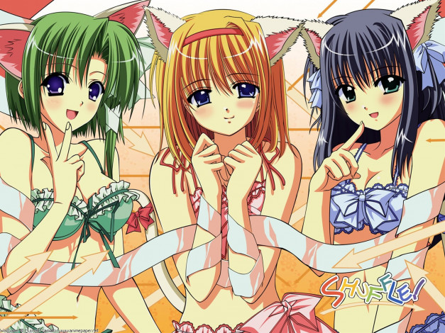 Обои картинки фото аниме, shuffle