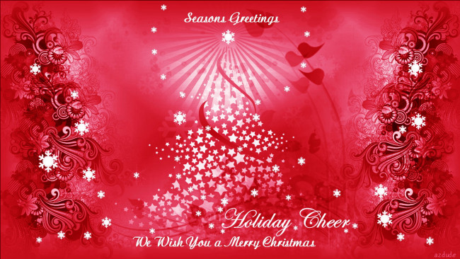 Обои картинки фото праздничные, векторная, графика, новый, год, цветы, елка