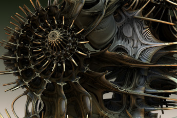 Картинка 3д графика fractal фракталы цвет фон узор