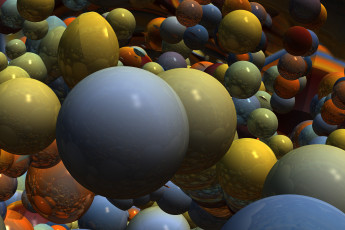 Картинка 3д графика шары