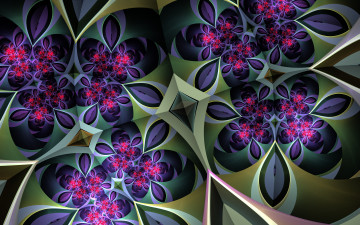 Картинка 3д графика fractal фракталы узор фон цвет