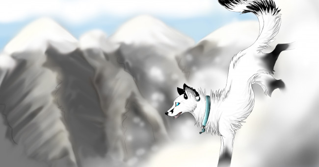 Обои картинки фото рисованные, животные, собаки, собака