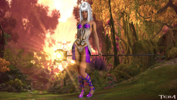 Картинка 3д+графика фантазия+ fantasy девушка лес жезл