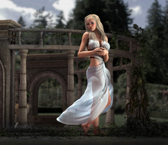 Обои картинки фото 3д графика, люди , people, взгляд, девушка