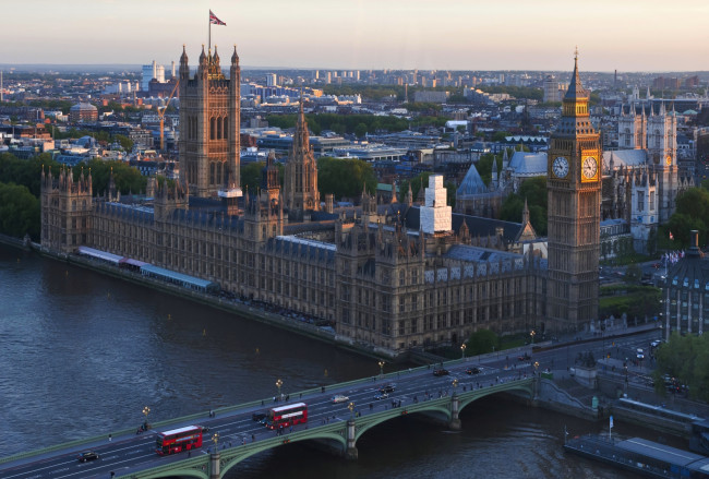 Обои картинки фото города, лондон , великобритания, мост, парламент