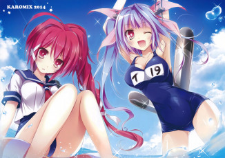 Картинка аниме kantai+collection kantai collection i-168 kancolle i-19 karory арт девушки