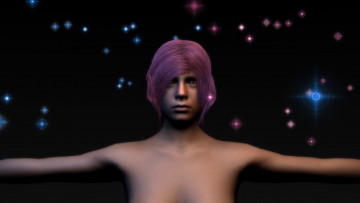 Картинка 3д+графика портрет+ portraits взгляд девушка фон