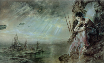 Картинка фэнтези _luis+royo картина luis royo painting живопись the wait