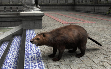 Картинка 3д+графика животные+ animals зверок