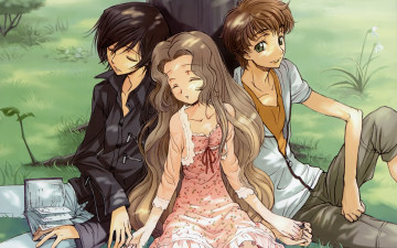 Картинка аниме code+geass nunnally lamperouge kururugi suzaku lelouch