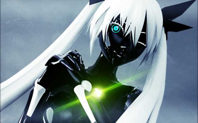 Обои картинки фото фэнтези, роботы,  киборги,  механизмы, длинные, волосы, вокалоид, vocaloid, девушка, carbon, black, miku