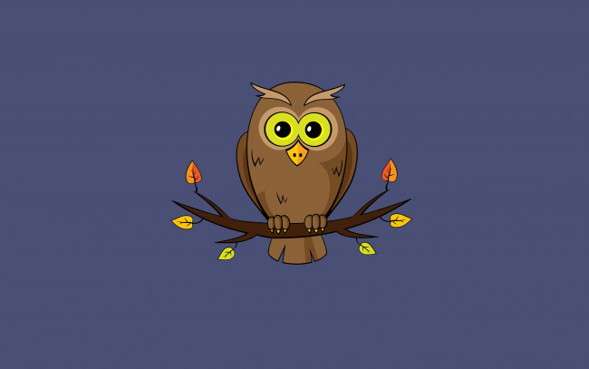Обои картинки фото сова, рисованное, минимализм, ветка, птица