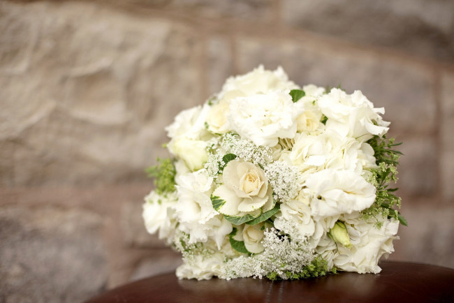 Обои картинки фото цветы, букеты,  композиции, гортензия, розы, свадебный, букет