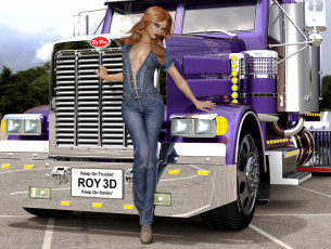 Картинка 3д+графика люди-авто мото+ people-+car+ +moto фон взгляд девушка