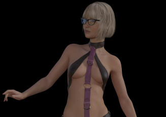 Картинка 3д+графика люди+ people взгляд фон девушка