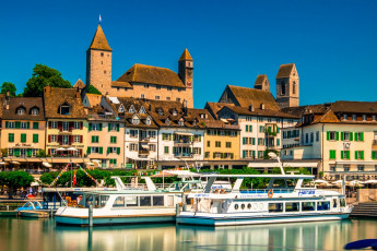 Картинка корабли порты+ +причалы здания водоем