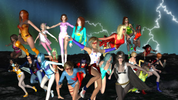 Картинка 3д+графика фантазия+ fantasy взгляд девушки фон