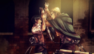 Картинка аниме shingeki+no+kyojin атака титанов