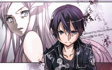 Картинка аниме sword+art+online кирито асуна