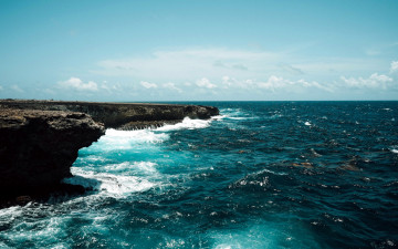 Картинка природа побережье скалы волны